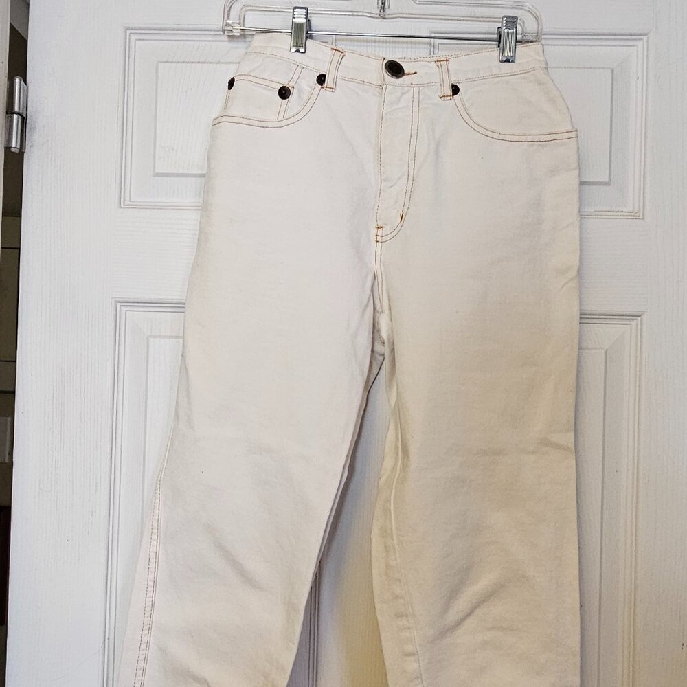 Moschino Jeans White Denim High-Waist Straight Leg - Size 29